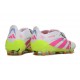 adidas Predator 25 Elite Tongue FG Bianco Rosa Lucido Limone Lucido