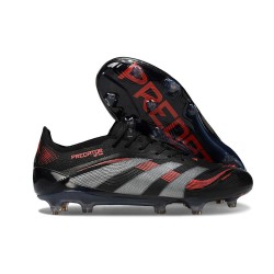 Scarpe adidas Predator Elite 25 FG Nero Grigio Rosso Lucido