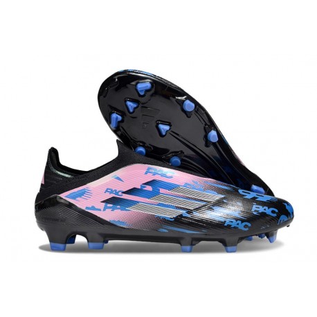 Scarpe da calcio adidas F50 Elite Laceless FG Nero Rosa Blu