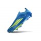 adidas F50+ Laceless FG X MESSI Team Blu Royal Giallo Solare Semi Blu Burst