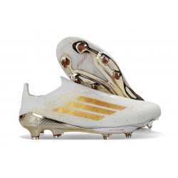 adidas F50+ Laceless FG Bianco Oro