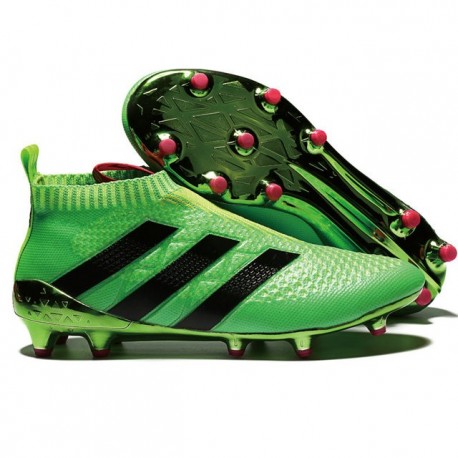 Scarpa da Calcetto Nuove 2016 adidas ACE16+ Purecontrol FG/AG Verde Nero Rosa