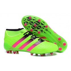 adidas Scarpe da Calcio ACE 16.1 Primeknit FG/AG Con Tacchetti Verde Rosa