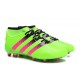 adidas Scarpe da Calcio ACE 16.1 Primeknit FG/AG Con Tacchetti Verde Rosa