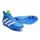Scarpa da Calcetto Nuove 2016 adidas ACE16+ Purecontrol FG/AG Blu Bianco