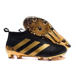 Scarpa da Calcetto Paul Pogba Nuove 2016 adidas ACE16+ Purecontrol FG/AG Nero Oro