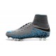 Nuovo Scarpa Nike Hypervenom Phantom 2 Tech FG Grigio Blu Nero