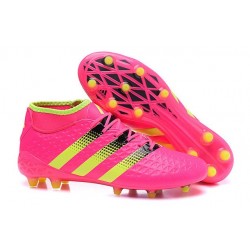 adidas Scarpe da Calcio ACE 16.1 Primeknit FG/AG Con Tacchetti Champions League Rose