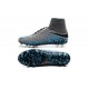 Nuovo Scarpa Nike Hypervenom Phantom 2 Tech FG Grigio Blu Nero