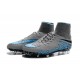 Nuovo Scarpa Nike Hypervenom Phantom 2 Tech FG Grigio Blu Nero