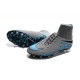 Nuovo Scarpa Nike Hypervenom Phantom 2 Tech FG Grigio Blu Nero