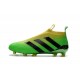 Nuovo Scarpe da Calcio 2016 adidas ACE16+ Pure Control FG Verde Nero
