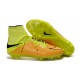 Nuovo Scarpa Nike Hypervenom Phantom 2 Tech FG Pelle Giallo Volt Nero
