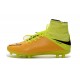 Nuovo Scarpa Nike Hypervenom Phantom 2 Tech FG Pelle Giallo Volt Nero