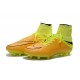 Nuovo Scarpa Nike Hypervenom Phantom 2 Tech FG Pelle Giallo Volt Nero