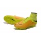 Nuovo Scarpa Nike Hypervenom Phantom 2 Tech FG Pelle Giallo Volt Nero