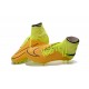 Nuovo Scarpa Nike Hypervenom Phantom 2 Tech FG Pelle Giallo Volt Nero