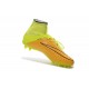 Nuovo Scarpa Nike Hypervenom Phantom 2 Tech FG Pelle Giallo Volt Nero