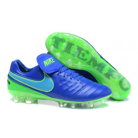 Nike Tiempo Legend 6 FG ACC Scarpini da Calcetto Uomo Blu Verde