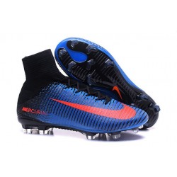 Nike Mercurial Superfly V FG Nuove 2016 Scarpa Calcetto Blu Nero Rosso