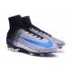 Nike Mercurial Superfly V FG Nuove 2016 Scarpa Calcetto Bianco Blu Nero