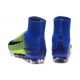 Nike Mercurial Superfly V FG Nuove 2016 Scarpa Calcetto Verde Blu Nero