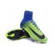Nike Mercurial Superfly V FG Nuove 2016 Scarpa Calcetto Verde Blu Nero