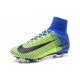 Nike Mercurial Superfly V FG Nuove 2016 Scarpa Calcetto Verde Blu Nero