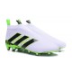 Nuovo Scarpe da Calcio 2016 adidas ACE16+ Pure Control FG Bianco Verde Nero