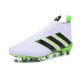 Nuovo Scarpe da Calcio 2016 adidas ACE16+ Pure Control FG Bianco Verde Nero