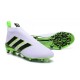 Nuovo Scarpe da Calcio 2016 adidas ACE16+ Pure Control FG Bianco Verde Nero