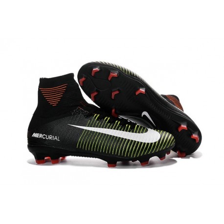 Scarpe da Calcetto Nike Mercurial Superfly V FG Nero Bianco Viola