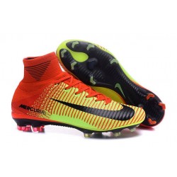 Scarpe da Calcetto Nike Mercurial Superfly V FG Rosso Verde Nero