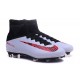 Scarpe da Calcetto Nike Mercurial Superfly V FG Bianco Rosso