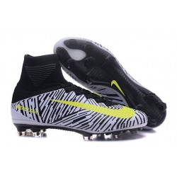 Scarpe da Calcetto Nike Mercurial Superfly V FG Bianco Nero Giallo