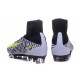 Scarpe da Calcetto Nike Mercurial Superfly V FG Bianco Nero Giallo