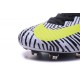 Scarpe da Calcetto Nike Mercurial Superfly V FG Bianco Nero Giallo