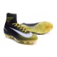 Nike Mercurial Superfly V FG Nuovo Scarpa da Calcio Uomo Nero Bianco Giallo