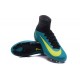 Nike Mercurial Superfly V FG Nuovo Scarpa da Calcio Uomo Blu Giallo