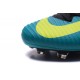 Nike Mercurial Superfly V FG Nuovo Scarpa da Calcio Uomo Blu Giallo