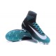 Nike Mercurial Superfly V FG Nuovo Scarpa da Calcio Uomo Nero Bianco Blu