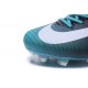 Nike Mercurial Superfly V FG Nuovo Scarpa da Calcio Uomo Nero Bianco Blu