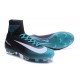 Nike Mercurial Superfly V FG Nuovo Scarpa da Calcio Uomo Nero Bianco Blu