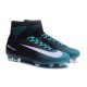 Nike Mercurial Superfly V FG Nuovo Scarpa da Calcio Uomo Nero Bianco Blu