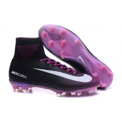 Nike Mercurial Superfly V FG Nuovo Scarpa da Calcio Uomo Nero Viola Bianco