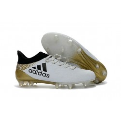 Scarpe da Calcetto Adidas X 16.1 FG Bianco Oro Nero