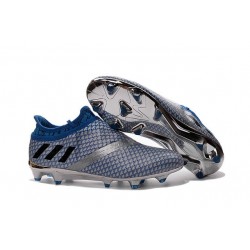 Nuove Scarpe da Calcio adidas Messi 16+ Pureagility FG/AG Metallico Blu Nero