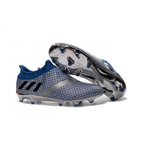 Nuove Scarpe da Calcio adidas Messi 16+ Pureagility FG/AG Metallico Blu Nero