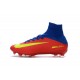 Nike Mercurial Superfly V FG Nuovo Scarpa da Calcio Uomo Rosso Blu Giallo