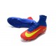 Nike Mercurial Superfly V FG Nuovo Scarpa da Calcio Uomo Rosso Blu Giallo